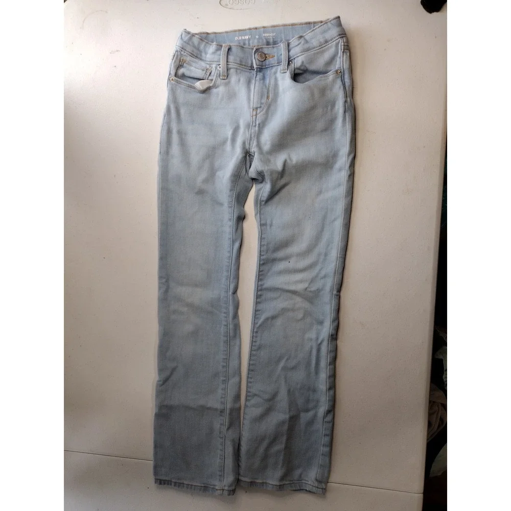 Old Navy Kids Girls Boot Cut Jeans Light Wash Size 10 Built‎ in Stretch